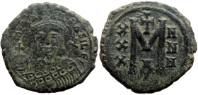 Michael I Rhangabe (811-813) AE Follis (Bronze, 6.55g. 22mm) Constantinople.
Obv: MIXAHL ЬASILЄ, Facing bust of Michael, wearing crown with cross on c...
