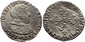 France, Louis XIII (1610-1643) AR Demi-franc (Silver, 6.48g, 29mm) 1613 
Obv: LVDOVICVS. XIII D: G. FRANC. ET. NAVA. REX I, Louis XIII right, privy le...