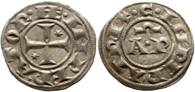 Henry VI and Constance (1194-1196) AR Denaro (Silver, 0.83g, 18mm) Brindisi. Very rare Henry VI and Constance (1194-1196) AR Denaro (Silver, 0.87g, 17...