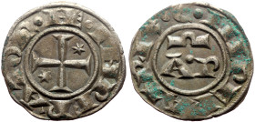 Henry VI and Constance (1194-1196) AR Denaro (Silver, 0.79g, 17mm) Brindisi. Very rare Henry VI and Constance (1194-1196) AR Denaro (Silver, 0.87g, 17...