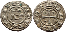 Henry VI and Constance (1194-1196) AR Denaro (Silver, 0.85g, 17mm) Brindisi. Very rare Henry VI and Constance (1194-1196) AR Denaro (Silver, 0.87g, 17...