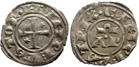 Henry VI and Constance (1194-1196) AR Denaro (Silver, 0.85g, 17mm) Brindisi. Very rare Henry VI and Constance (1194-1196) AR Denaro (Silver, 0.87g, 17...