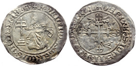 The Order of St. John At Rhodes, Raymond Bérenger (1365-1374) AR Gigliato (Silver, 3.90g, 30mm) 
Obv: +: F: RAImONDUS° BEREnGARII: D: GR: m., The Gran...