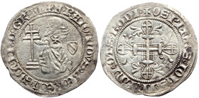 The Order of St. John At Rhodes, Raymond Bérenger (1365-1374) AR Gigliato (Silver, 3.79g, 30mm) 
Obv: +: F: RAImONDUS° BEREnGARII: D: GR: m., The Gran...