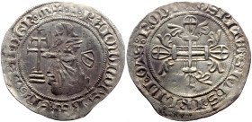 The Order of St. John At Rhodes, Raymond Bérenger (1365-1374) AR Gigliato (Silver, 3.81g, 30mm) 
Obv: +: F: RAImONDUS° BEREnGARII: D: GR: m., The Gran...