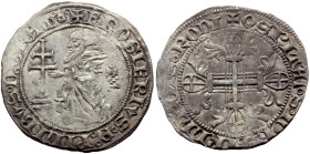 *Just 3 specimens recorded by acsearch*
The Order of St. John At Rhodes Roger De Pins (1355-1365) AR Gigliato (Silver, 3.79g, 29mm)
Obv: +F. ROGIERI...