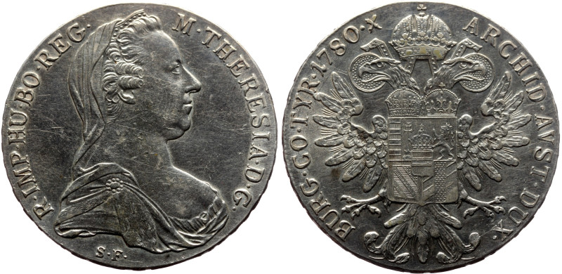 Austria, Maria Theresa (1740-1780) AR Thaler (Silver, 41mm, 27.99g) Milan, 1780....