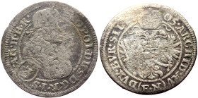 Holy Roman Empire, Leopold I (1657-1705) 3 AR Kreuzer (Silver, 1.74g, 21mm) Oppeln (FN),1704
Obv: LEOPOLDVS D G R I S A G H B R, Laureate, draped and ...