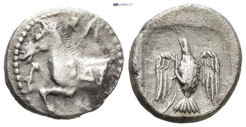 KINGS of THRACE. Sparadokos. Circa 464-444 BC. AR Diobol (1.24 Gr. 10mm.). 
Fore...