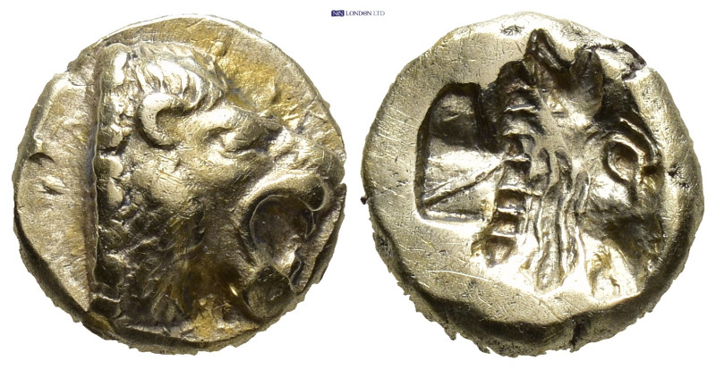 LESBOS. Mytilene. Circa 521-478 BC. Hekte (2.53 Gr. 10mm.). 
Head of a roaring l...