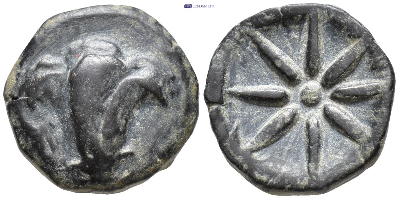 PONTUS.Amisos.(130-100 BC).AE. (6.4 Gr. 18mm.)
 Rose bud.
 Rev : Star between tw...