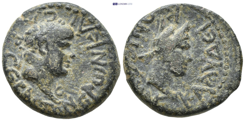 LYCAONIA, Iconium. Nero. AD 54-68. Æ (20mm, 5.85 g). Struck AD 62-65. Laureate h...