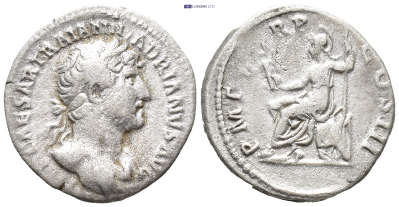 Hadrian, 117-138. Denarius uncertain mint in the East. (2.7 Gr. 17mm.)
Laureate ...