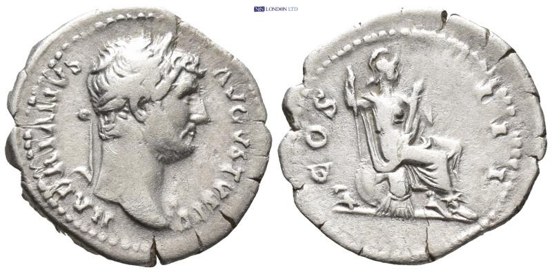 Hadrian. Denarius. 128-129. Rome. (2.9 Gr. 18mm.)
Laureate head to right. 
Rev. ...