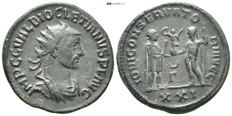 Diocletian. A.D. 284-305. Æ antoninianus (21mm, 4.0 g). Cyzicus, A.D. 285-293. I...