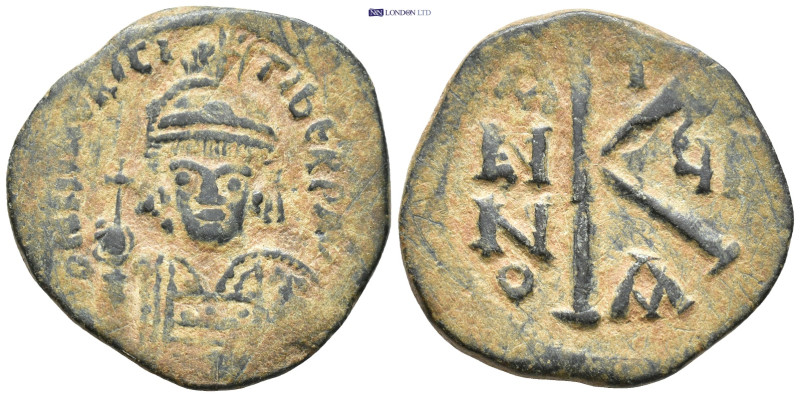 Maurice Tiberius, AD.582-602. AE Half Follis - 20 Nummi (22mm, 5.2 g). Nikomedia...