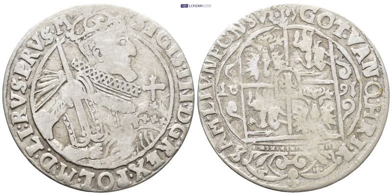 Poland. Sigismund III. A.D. 1587-1632. AR orte (6.8 Gr. 29mm.). 
 Crowned bust r...