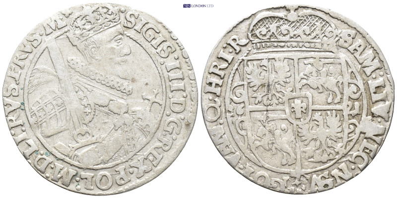 Poland. Sigismund III. A.D. 1587-1632. AR orte (6.97 Gr. 29mm.). 
 Crowned bust ...