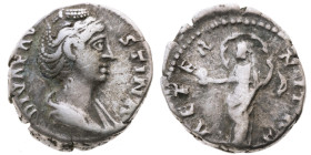 Kaiserreich 
Faustina Mater (Gemahlin des Antoninus Pius), gest. 140
Denar
nach 141
Rom

Vs: Drapiertes Brustbild n. r., Umschrift DIVA FAVSTINA...