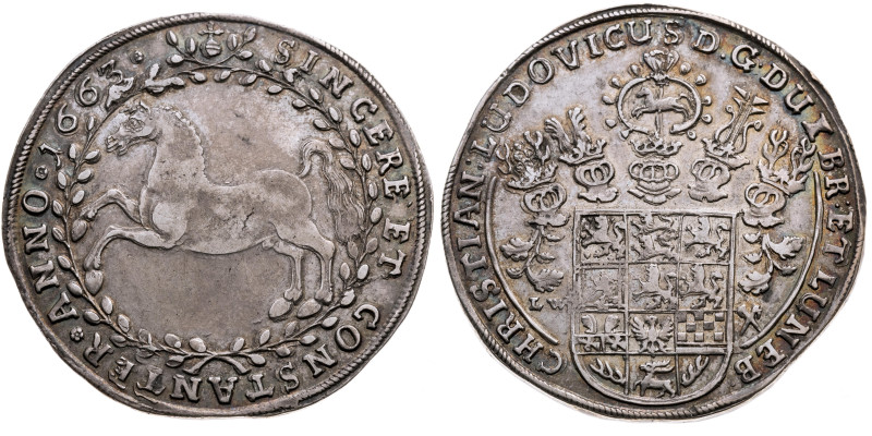 Braunschweig-Lüneburg-Celle 
Herzogtum. Christian Ludwig, 1648-1665
Taler
166...