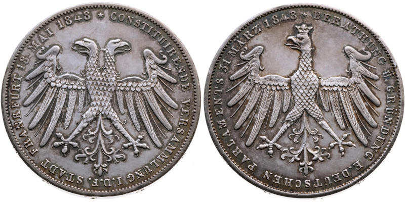 Frankfurt am Main 
Stadt
Doppelgulden
1848

auf die Konstituierung des Parl...