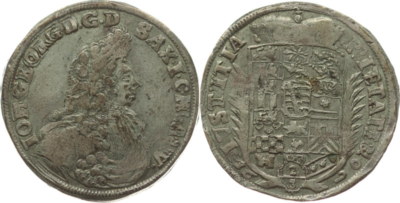 Sachsen-Eisenach 
Herzogtum. Johann Georg II., 1686-1698
Gulden
1690
Eisenac...