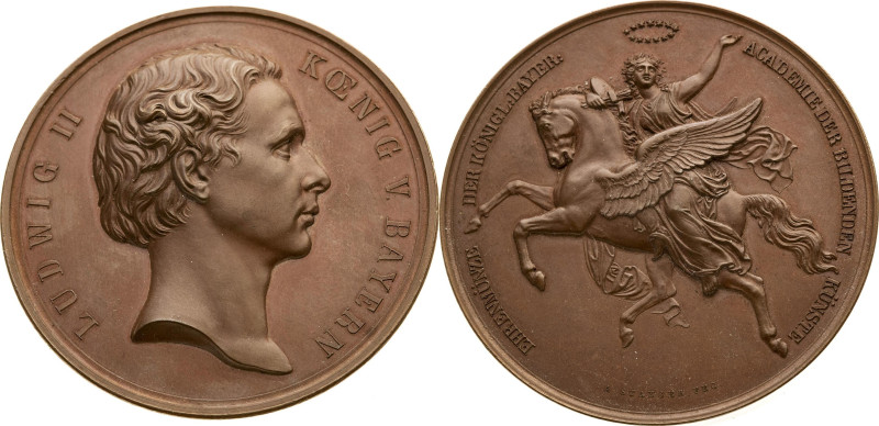 Bayern 
Königreich. Ludwig II., 1864-1886
Große Bronze-Prämienmedaille
o. J. ...