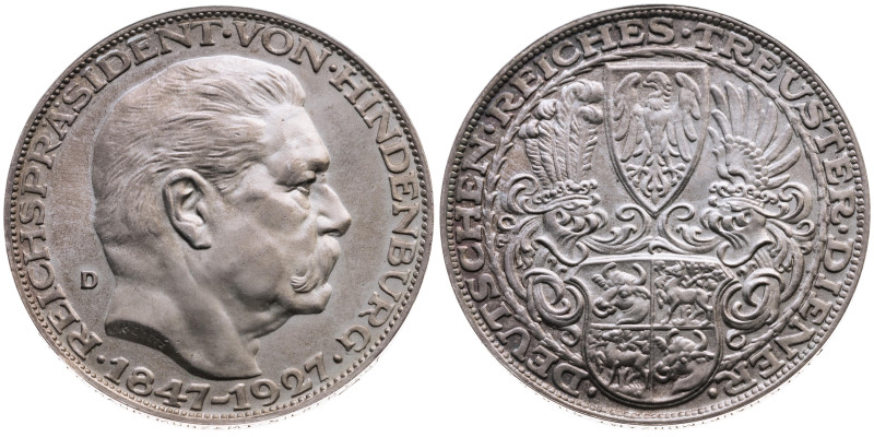 Deutschland 
Weimarer Republik, 1918-1933
Silber-Medaille
1927

auf den 80....