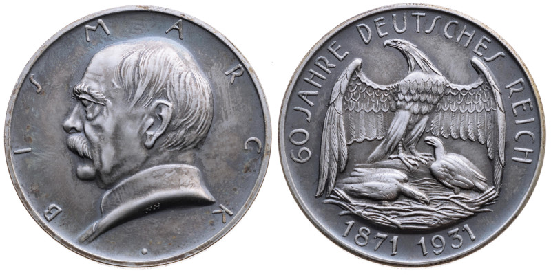 Deutschland 
Weimarer Republik, 1918-1933
Silber-Medaille
1931

auf den 60....