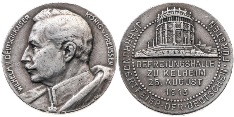 Kelheim 
Stadt
Silber-Medaille
1913

auf die Jahrhundertfeier der deutschen...