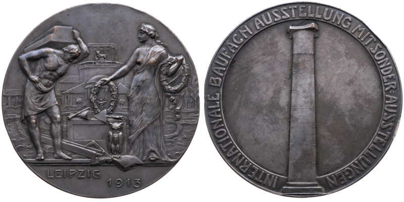 Leipzig 
Stadt
Versilberte Bronze-Preismedaille
1913

anlässlich der Intern...