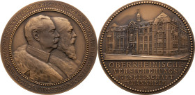 Mannheim 
Stadt
Bronze-Medaille
1911

auf das 25j. Bestehen der Oberrheinischen Versicherungs-Gesellschaft
Vs: Brustbilder der Großherzöge Fried...