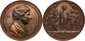 München 
Stadt
Bronze-Preismedaille
1862

anlässlich des 100. Geburtstags von Hermann Mitterer (1762-1829), Gründer der Feiertagszeichnungsschule...
