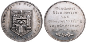 München 
Stadt
Silber-Verdienstmedaille
o. J. (1941-1942)

der von Anton Georg Mascher gegründeten Dienstboten- und Arbeiterstiftung
Vs: Stadtwa...