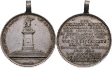 Passau 
Stadt
Tragbare Silber-Medaille
1828

auf die Errichtung des Denkmals für König Maximilian I. Joseph (reg. 1806-1825)
Vs: Denkmal mit Sta...
