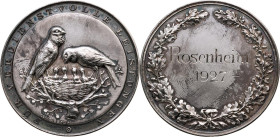 Rosenheim 
Stadt
Silber-Preismedaille
o. J. (um 1900)

eines Kanarienvogelzüchtervereins für verdienstvolle Leistungen
Vs: Zwei Kanarienvögel mi...