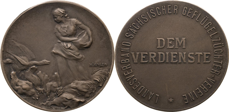 Sachsen 
Freistaat, seit 1918
Bronze-Verdienstmedaille
o. J. (um 1925)

des...