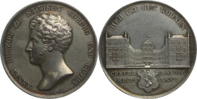 Sachsen-Coburg-Gotha 
Herzogtum. Ernst I., 1826-1844
Silber-Medaille
1826

auf den Einzug in das umgebaute Schloss Ehrenburg in Coburg nach der Ü...