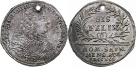 Sayn-Altenkirchen 
Grafschaft. Karl Wilhelm Friedrich von Brandenburg-Ansbach., 1741-1757
Silber-Jeton
1741

anlässlich der Huldigung in Altenkir...