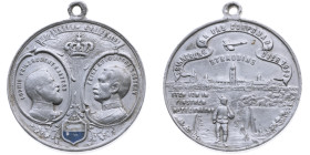 Straubing (Niederbayern) 
Stadt
Tragbare Aluminium-Medaille
1913

auf das Korpsmanöver
Vs: Zwei ovale Medaillons mit den Brustbildern des Prinzr...