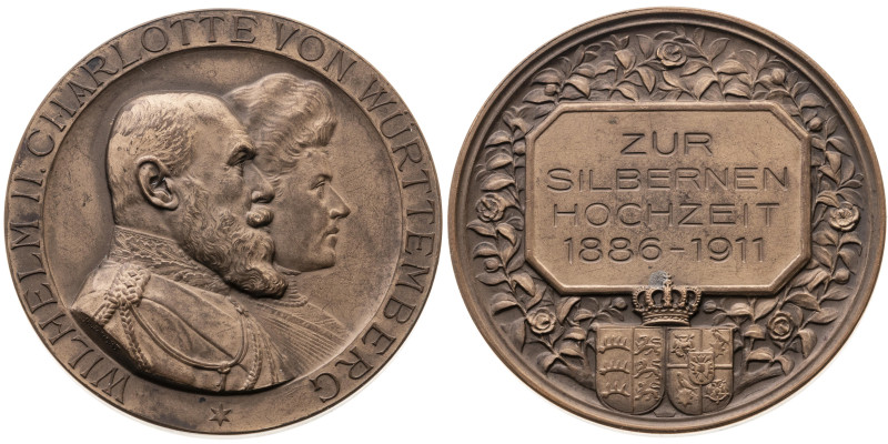 Württemberg 
Königreich. Wilhelm II., 1891-1918
Bronze-Medaille
1911

auf d...