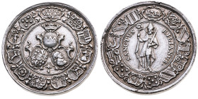 Würzburg 
Sedisvakanz, ab 1754
Silber-Medaille
1754

-
Vs: Drei Wappen, darum Wappenkranz
Rs: Hl. Kilian stehend mit Bischofsstab und Schwert v...