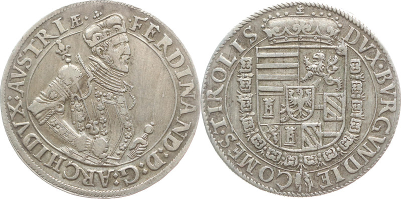 Habsburg 
Ferdinand II., Erzherzog, 1564-1595
Taler
o. J. (1577-1599)
Hall
...