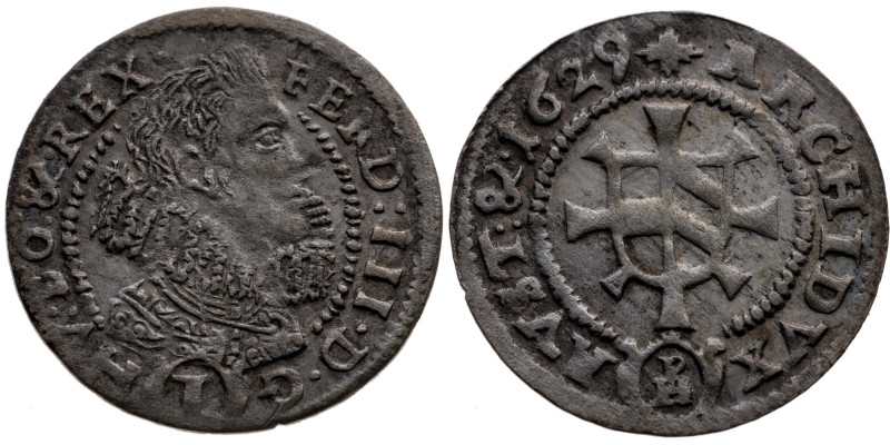 Habsburg 
Ferdinand III., 1637-1657
Kreuzer
1629
Glatz

(Prägung als Erzhe...
