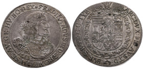 Habsburg 
Ferdinand III., 1637-1657
Taler
1653
Wien

Vs: Drapiertes Brustbild im Harnisch n. r. mit Lorbeerkranz, Umschrift
Rs: Gekrönter Wappe...