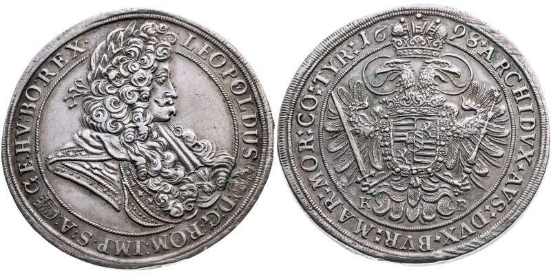 Habsburg 
Leopold I., 1657-1705
Taler
1698
Kremnitz

Vs: Drapiertes Brustb...