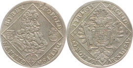 Habsburg 
Leopold I., 1657-1705
1/4 Taler
1703
Kremnitz

Vs: Brustbild n. r. mit Lorbeerkranz in Viereck, Umschrift
Rs: Gekrönter Doppeladler m...