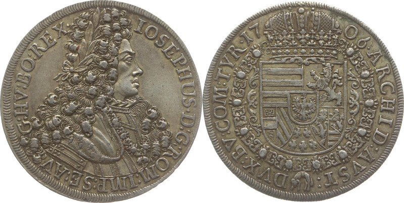 Habsburg 
Joseph I., 1705-1711
Taler
1706
Hall

Vs: Brustbild im Harnisch ...