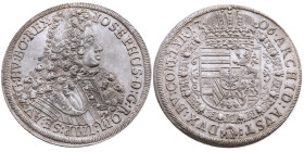Habsburg 
Joseph I., 1705-1711
Taler
1706
Hall

Vs: Brustbild im Harnisch n. r. mit Lorbeerkranz, Umschrift
Rs: Gekrönter Wappenschild, Umschri...