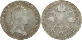 Habsburg 
Franz II. (I.), 1792-1806
Kronentaler
1795
Günzburg

(für die Österreichische Niederlande)
Vs: Brustbild n. r. mit Lorbeerkranz, Umsc...